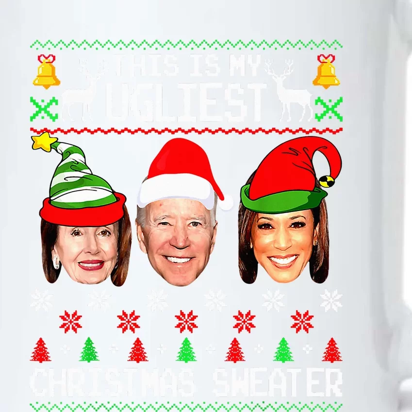 Santa Joe Biden This Is My Ugliest Christmas Sweater Ugly Black Color Changing Mug