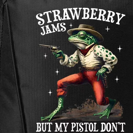 Strawberry Jams But My Pistol DonT Frog Meme City Backpack