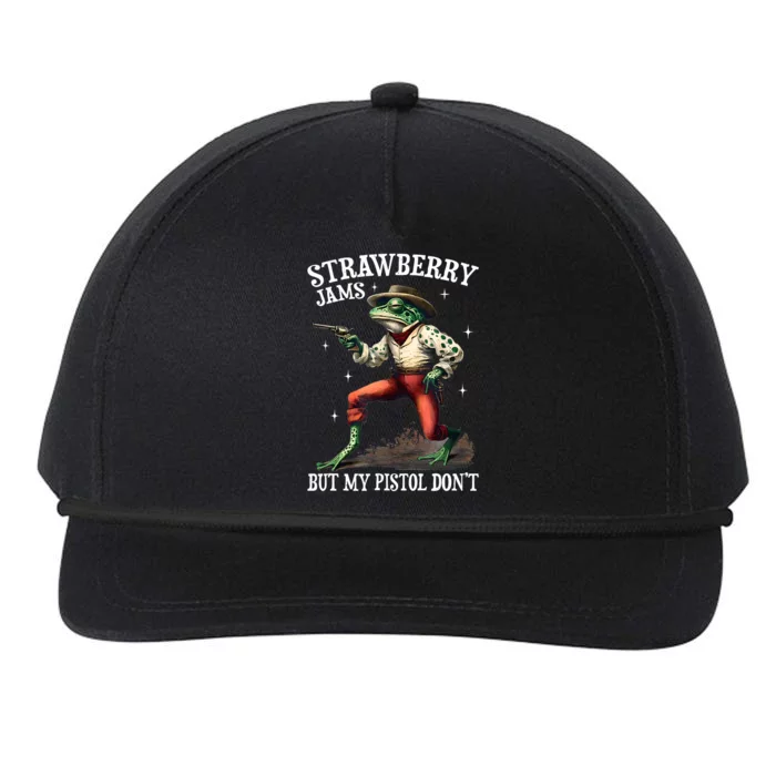 Strawberry Jams But My Pistol DonT Frog Meme Snapback Five-Panel Rope Hat