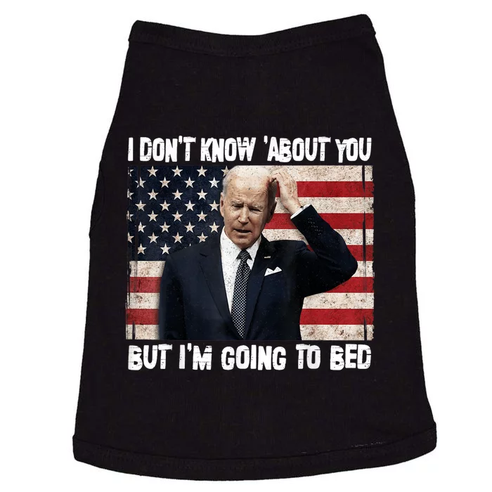 Sleepy Joe Biden Im Going To Bed Politicla Funny Quote Doggie Tank