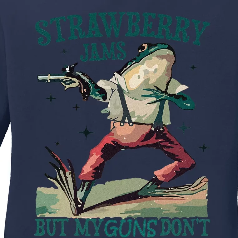 Strawberry Jams But My Guns DonT Ladies Long Sleeve Shirt