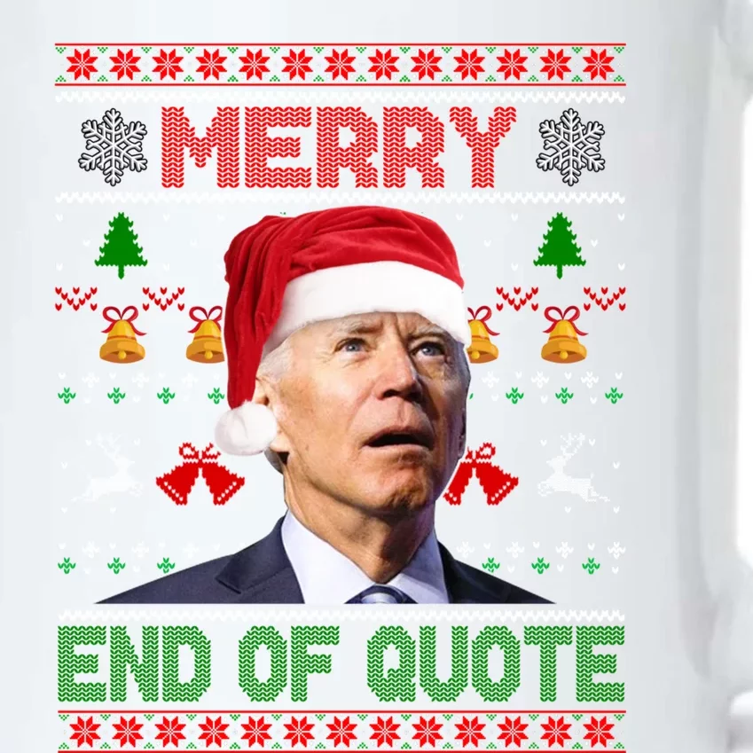 Santa Joe Biden Merry End Of Quote Christmas Ugly Sweater Gift Black Color Changing Mug