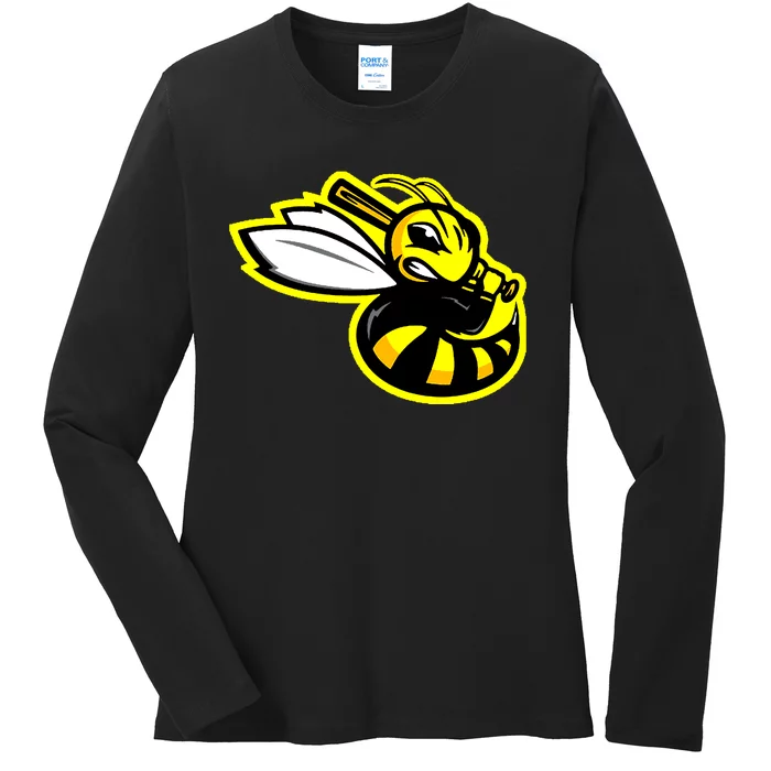 San Jose Bees California League Baseball Vintage Logo Ladies Long Sleeve Shirt