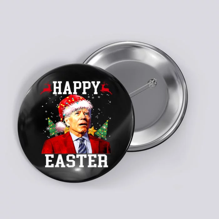 Santa Joe Biden Happy Easter Ugly Christmas Button