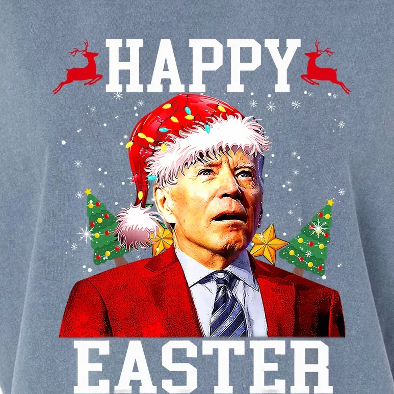 Santa Joe Biden Happy Easter Ugly Christmas Garment-Dyed Women's Muscle Tee