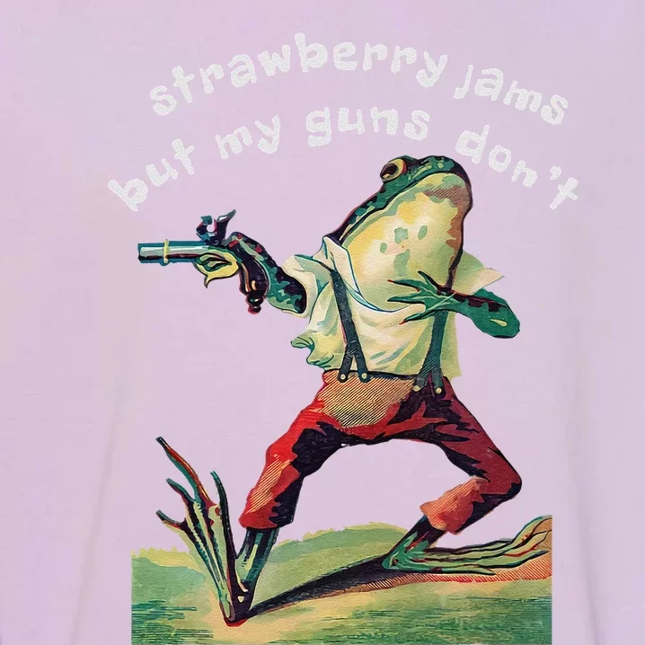 Strawberry Jams But My Gun DonT Funny Saying Garment-Dyed Sweatshirt