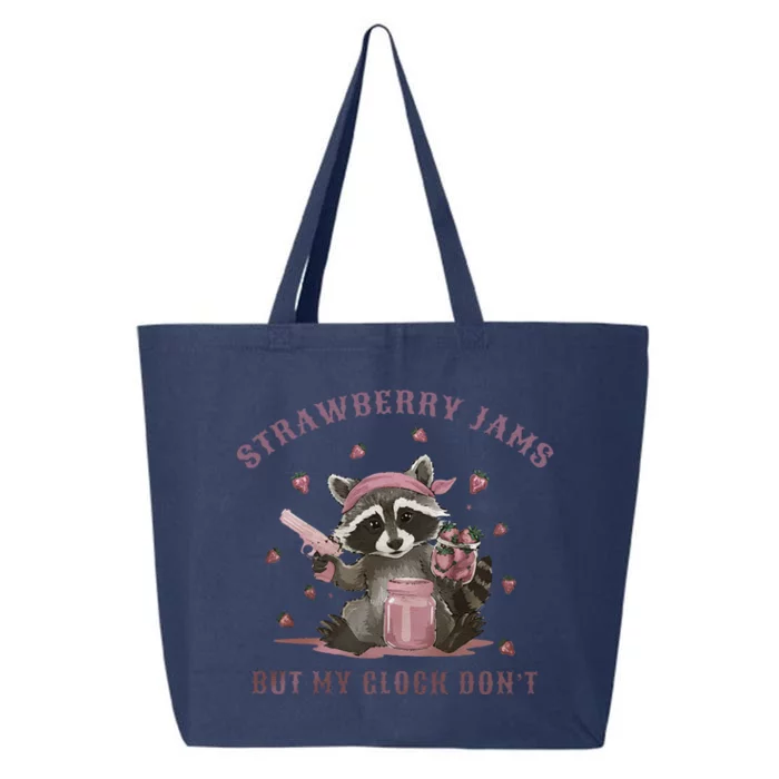 Strawberry Jams But My Dont Funny Raccoon 25L Jumbo Tote