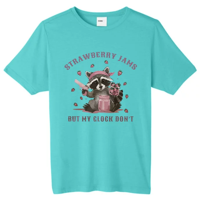 Strawberry Jams But My Dont Funny Raccoon ChromaSoft Performance T-Shirt