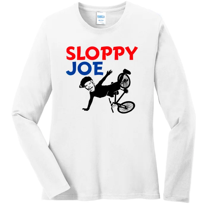 Sloppy Joe Bicycle Funny Sarcastic Ladies Long Sleeve Shirt