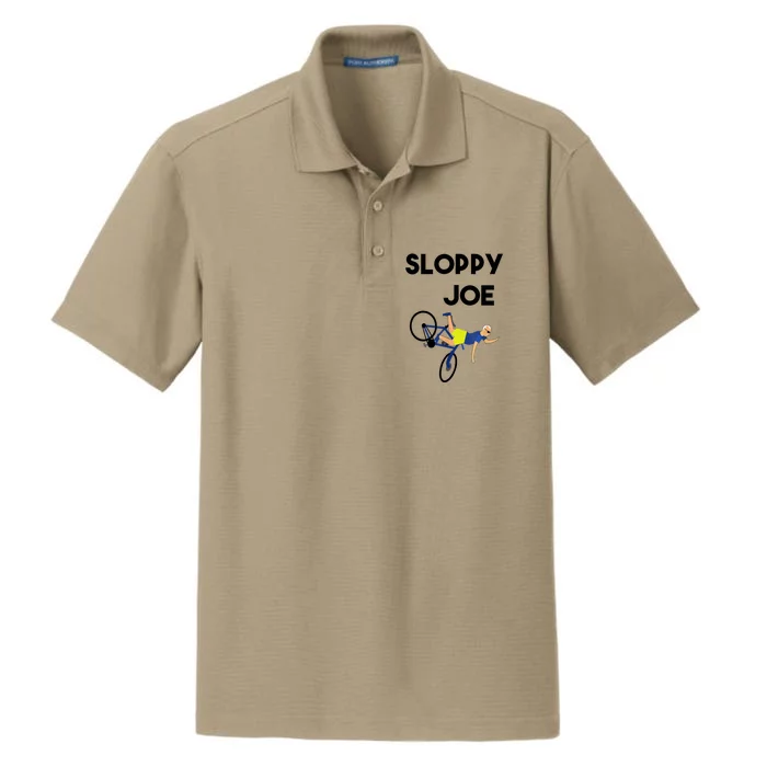 Sloppy Joe Bicycle Funny Sarcastic Dry Zone Grid Performance Polo