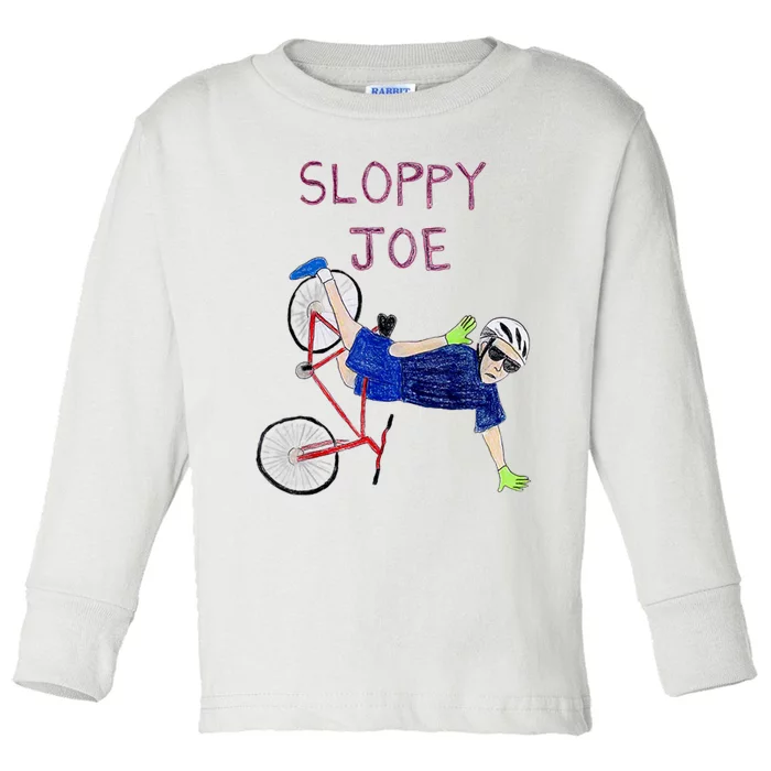 Sloppy Joe Bicycle Funny Sarcastic Toddler Long Sleeve Shirt