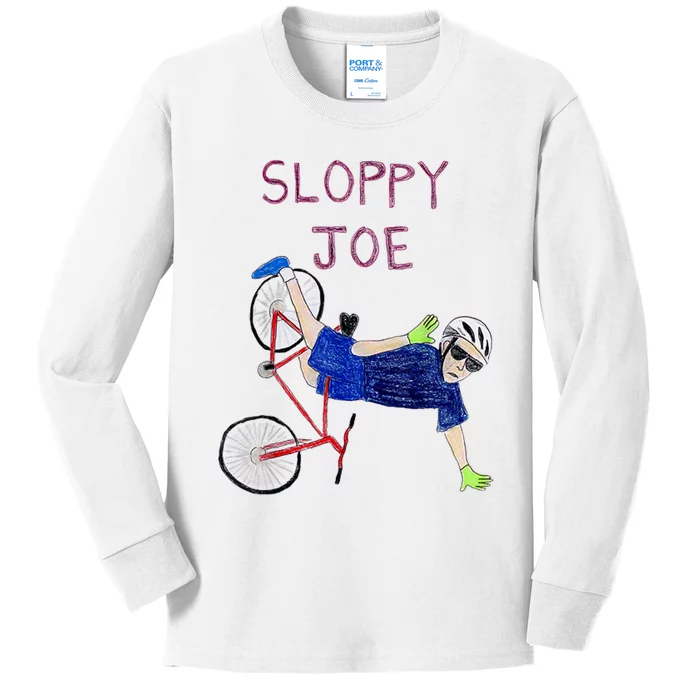 Sloppy Joe Bicycle Funny Sarcastic Kids Long Sleeve Shirt