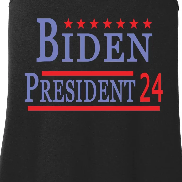 Support Joe Biden For President 2024 Presidential Election Long Sleeve Ladies Essential Tank