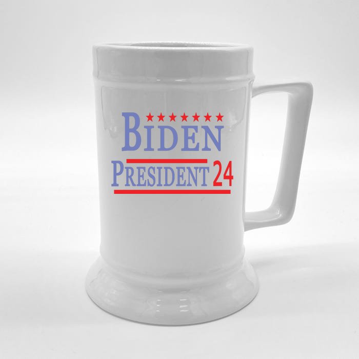 Support Joe Biden For President 2024 Presidential Election Long Sleeve Front & Back Beer Stein