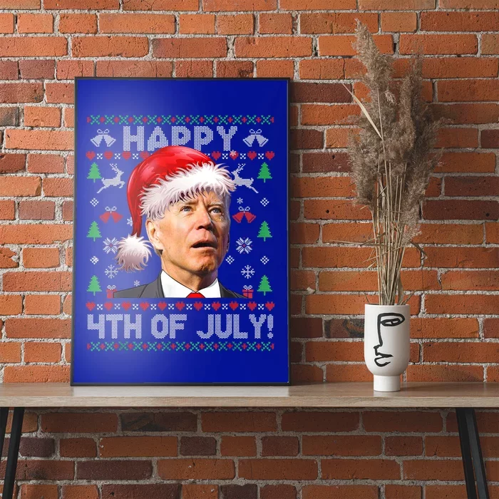 Santa Joe Biden Happy 4th Of July Ugly Christmas Meaningful Gift Poster