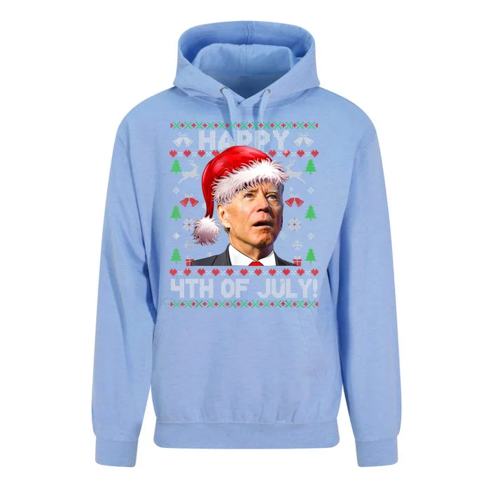 Santa Joe Biden Happy 4th Of July Ugly Christmas Meaningful Gift Unisex Surf Hoodie