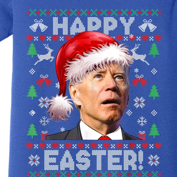 Santa Joe Biden Happy Easter Ugly Christmas Sweater Great Gift Baby Bodysuit