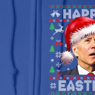 Santa Joe Biden Happy Easter Ugly Christmas Sweater Great Gift Full Zip Hoodie