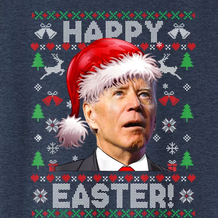 Santa Joe Biden Happy Easter Ugly Christmas Sweater Women's Crop Top Tee