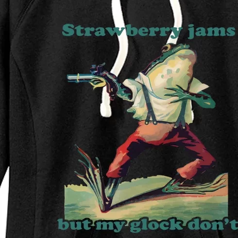 Strawberry Jams But My Glo.Ck Dont Women's Fleece Hoodie