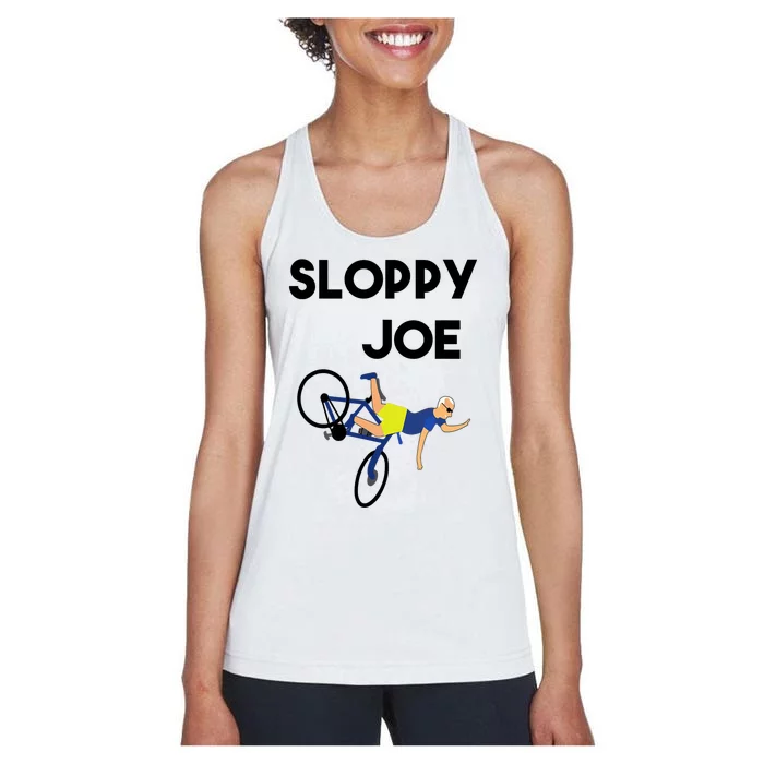 Sloppy Joe Bicycle Funny Sarcastic Women's Racerback Tank