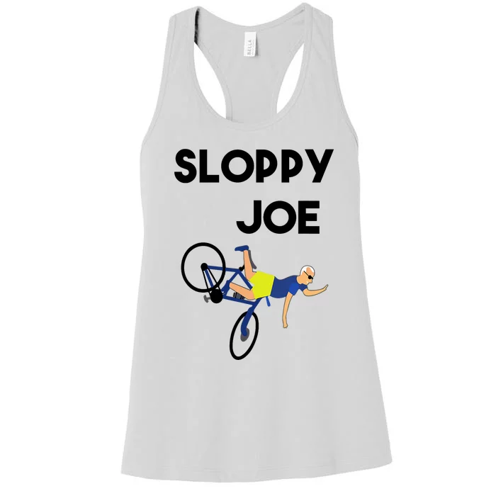 Sloppy Joe Bicycle Funny Sarcastic Women's Racerback Tank