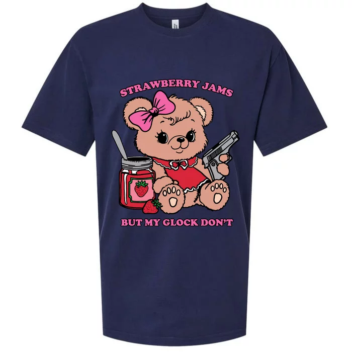 Strawberry Jams But My Guns Don’T. Sueded Cloud Jersey T-Shirt