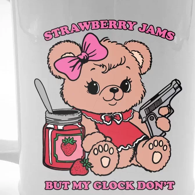 Strawberry Jams But My Guns Don’T. Front & Back Beer Stein