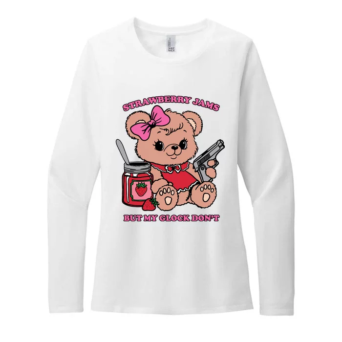 Strawberry Jams But My Guns Don’T. Womens CVC Long Sleeve Shirt