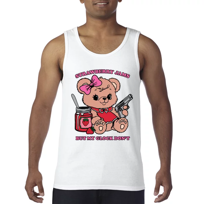 Strawberry Jams But My Guns Don’T. Tank Top