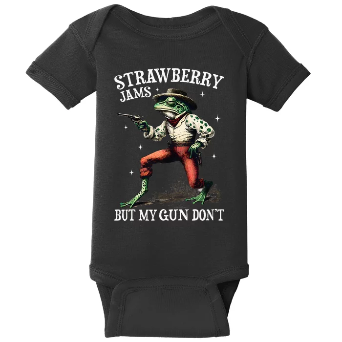 Strawberry Jams But My Gun DonT Baby Bodysuit