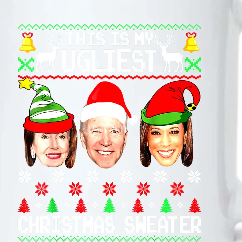 Santa Joe Biden This Is My Ugliest Christmas Sweater Ugly Black Color Changing Mug