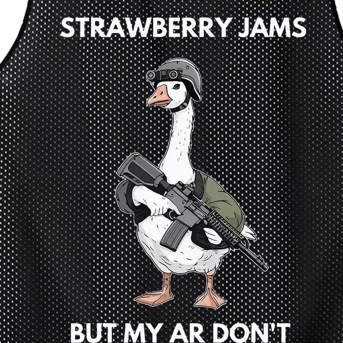 Strawberry Jams But My Ar DonT Silly Goose Mesh Reversible Basketball Jersey Tank