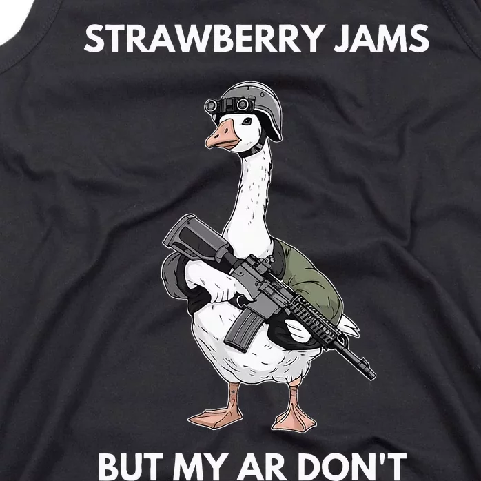 Strawberry Jams But My Ar DonT Silly Goose Tank Top