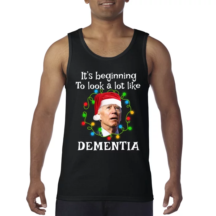 Santa Joe Biden It’s Beginning To Look A Lot Like Dementia Tank Top