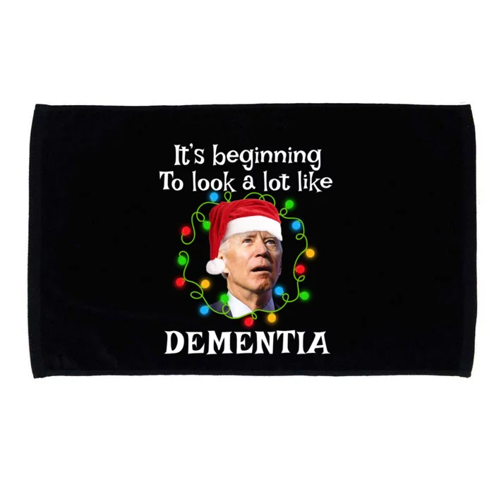 Santa Joe Biden It’s Beginning To Look A Lot Like Dementia Microfiber Hand Towel