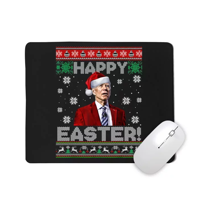 Santa Joe Biden Happy Easter Ugly Sweater Funny Christmas Sweatshirt Mousepad