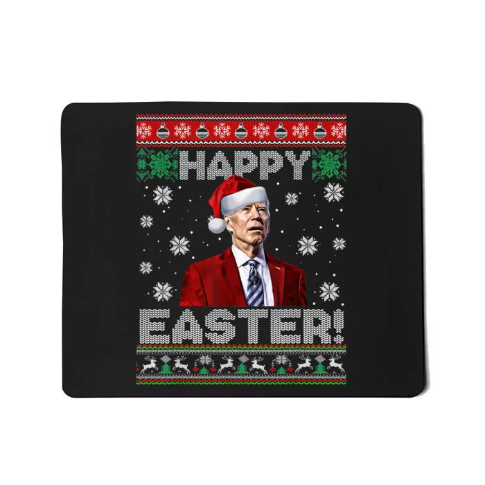 Santa Joe Biden Happy Easter Ugly Sweater Funny Christmas Sweatshirt Mousepad