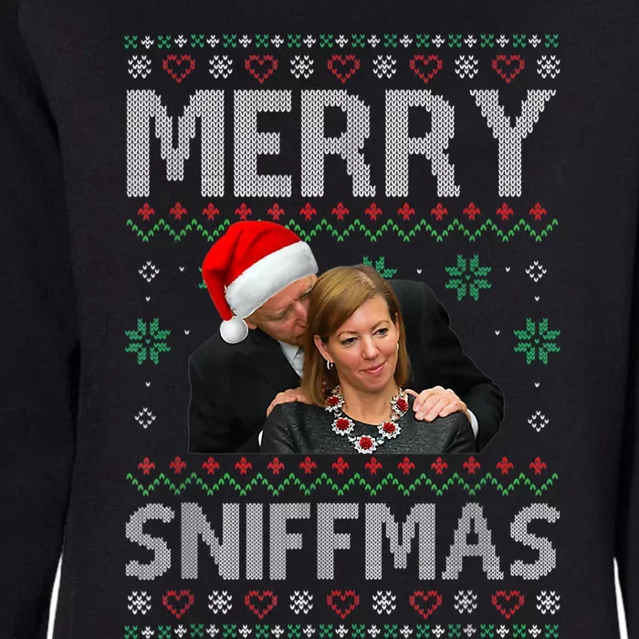 Santa Joe Biden Stephanie Carter Merry Sniffmas Christmas Womens California Wash Sweatshirt