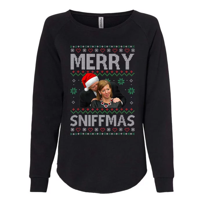 Santa Joe Biden Stephanie Carter Merry Sniffmas Christmas Womens California Wash Sweatshirt