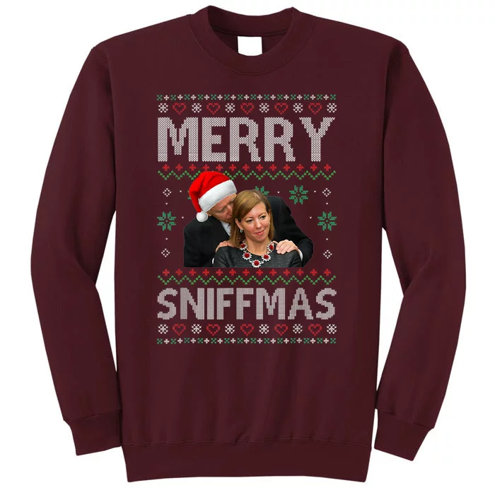 Santa Joe Biden Stephanie Carter Merry Sniffmas Christmas Tall Sweatshirt