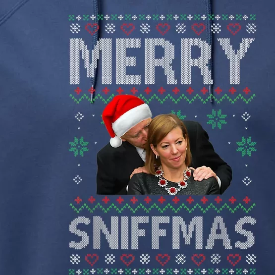 Santa Joe Biden Stephanie Carter Merry Sniffmas Christmas Performance Fleece Hoodie