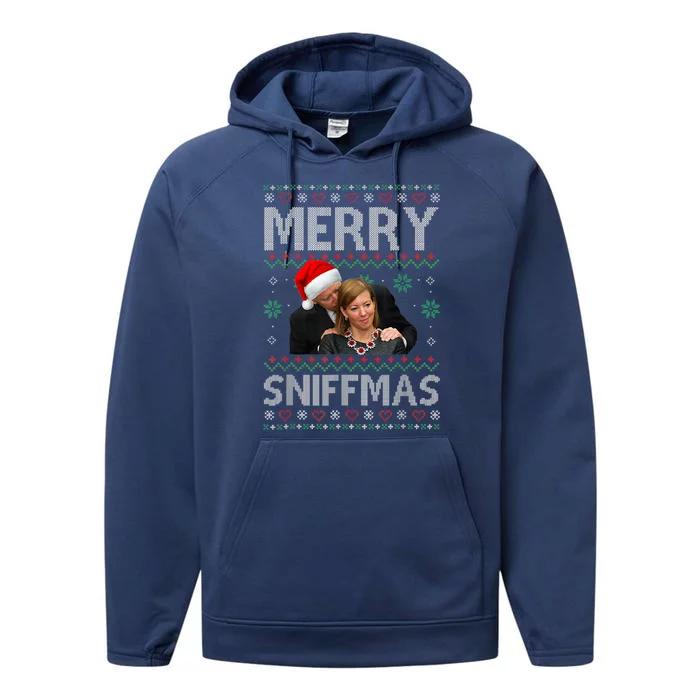 Santa Joe Biden Stephanie Carter Merry Sniffmas Christmas Performance Fleece Hoodie