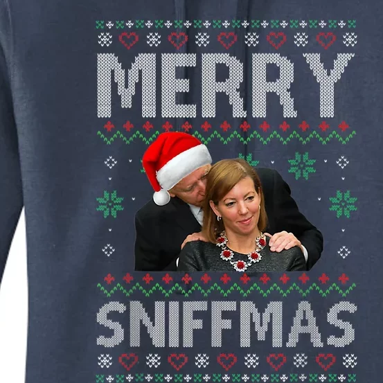 Santa Joe Biden Stephanie Carter Merry Sniffmas Christmas Women's Pullover Hoodie