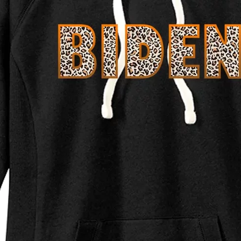 Support Joe Biden Leopard Print Trendy Biden Supporters Gift Cute Gift Women's Fleece Hoodie