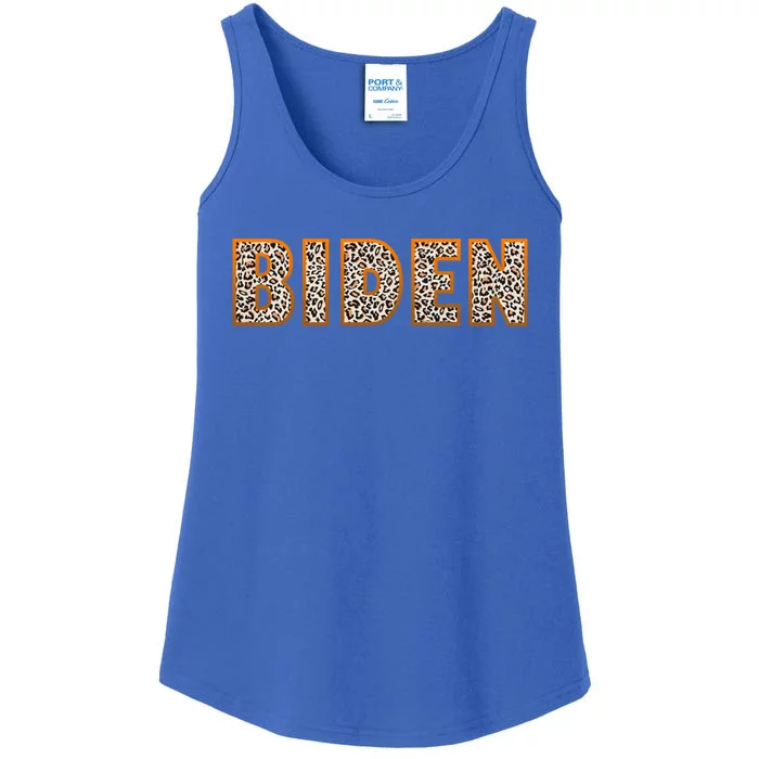 Support Joe Biden Leopard Print Trendy Biden Supporters Gift Cute Gift Ladies Essential Tank