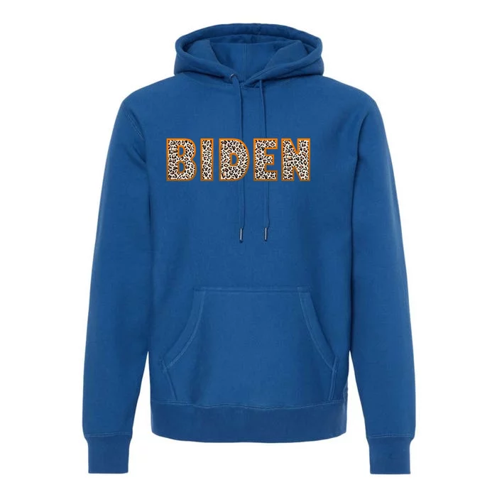 Support Joe Biden Leopard Print Trendy Biden Supporters Gift Cute Gift Premium Hoodie