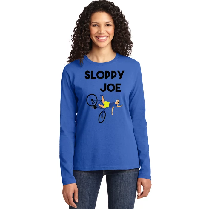 Sloppy Joe Bicycle Funny Sarcastic Ladies Long Sleeve Shirt