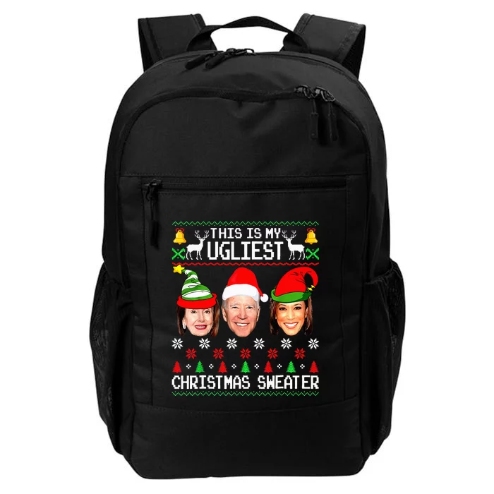 Santa Joe Biden This Is My Ugliest Christmas Sweater Ugly Daily Commute Backpack