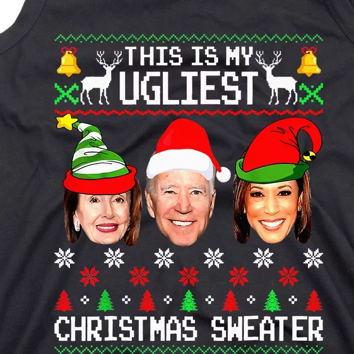 Santa Joe Biden This Is My Ugliest Christmas Sweater Ugly Tank Top